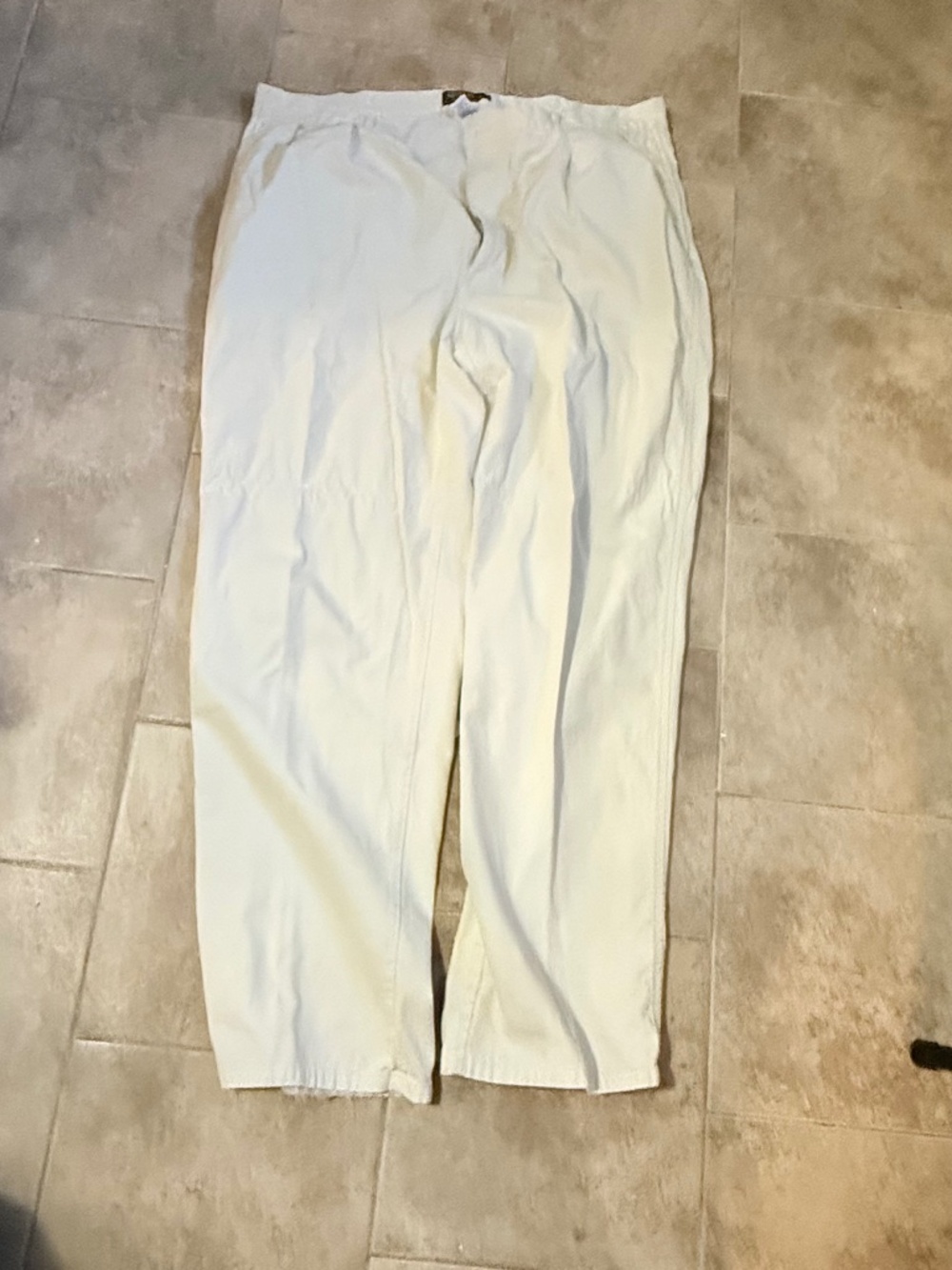 Vintage 90s Polo Ralph Lauren Andrew Pant Ivory Cream Double Pleated Chino 42x32